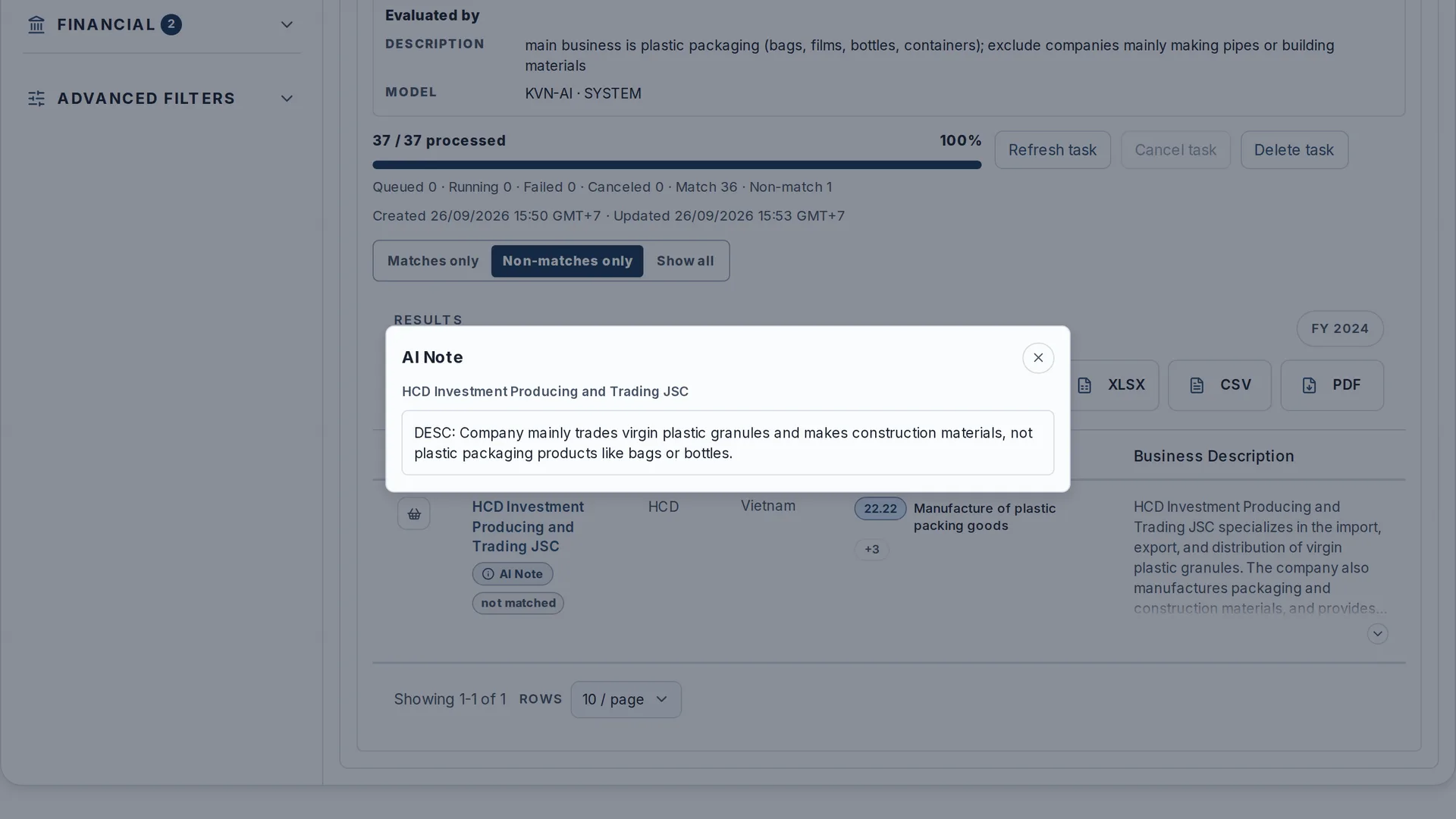 Per-company AI Evaluation demonstration